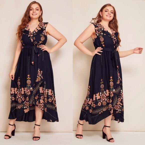 Dresses & Skirts - PLUS SIZE Floral Print Dress